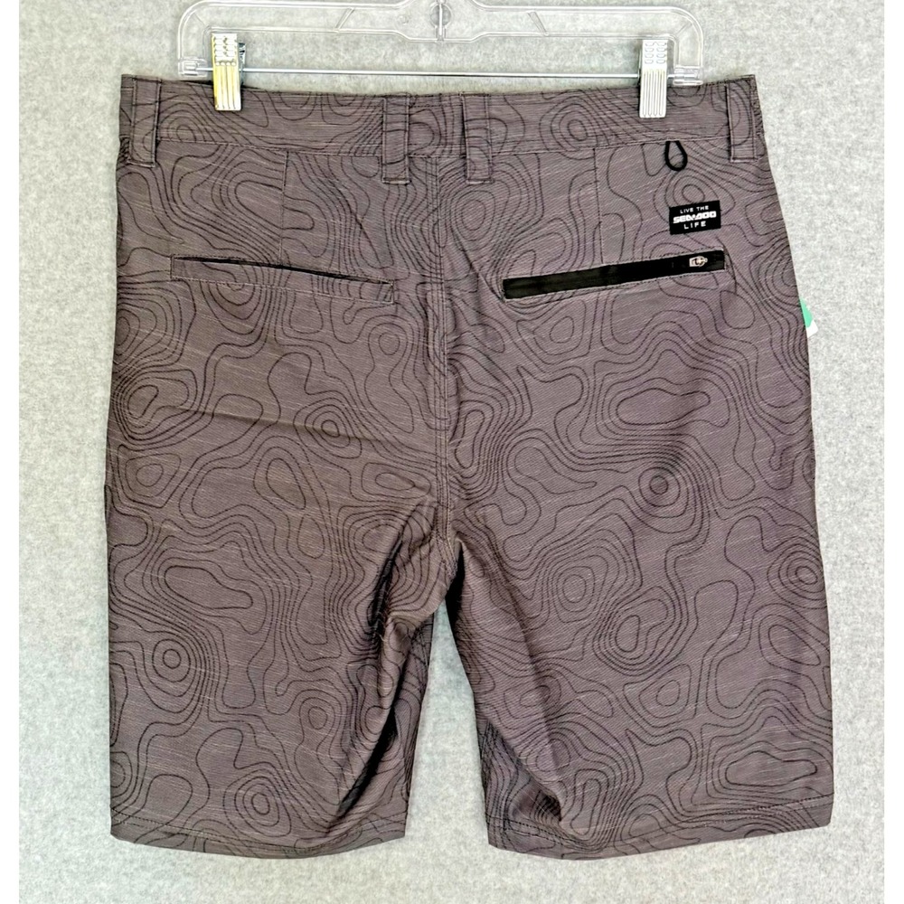 NEW! Sea-Doo Walkshorts Mens Medium Gray w/Graphics Live the Life NWT Casual - Picture 2 of 9